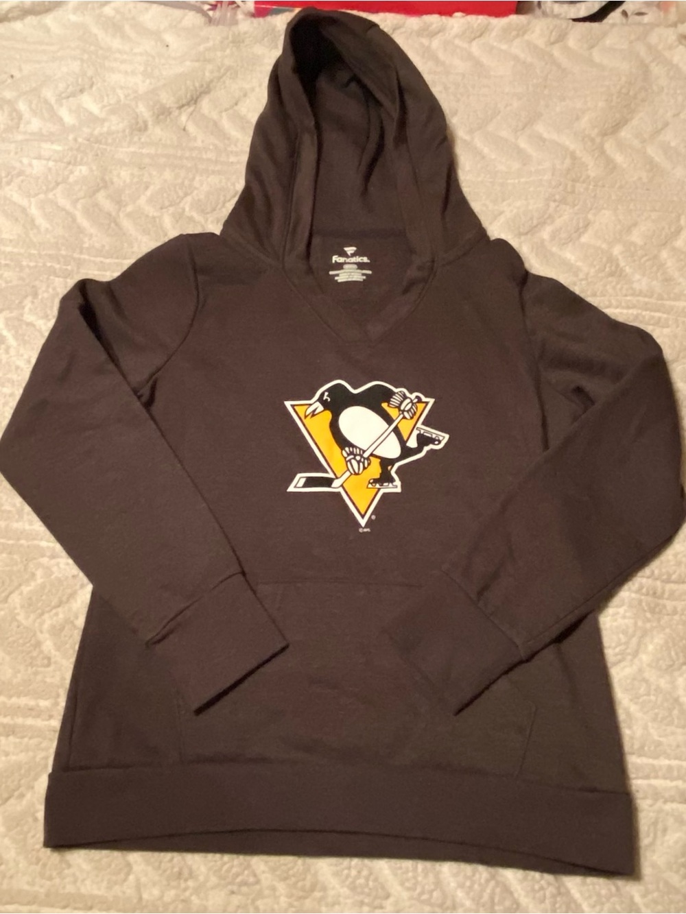 Pittsburgh Penguins Hoodie Womens Medium Gray Fanatics